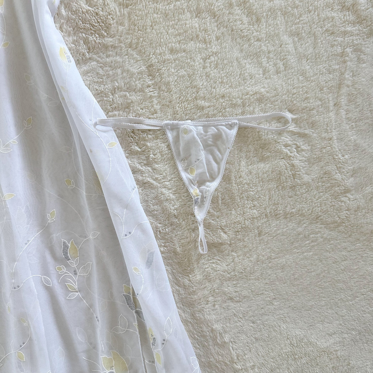 1990's lemon cream negligee