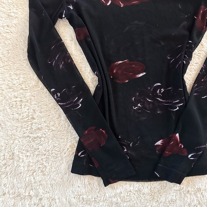 2000's midnight rose top