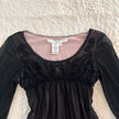 2000's velvet nocturne babydoll top