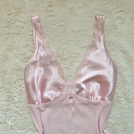 1990's coquette ballerina slip dress