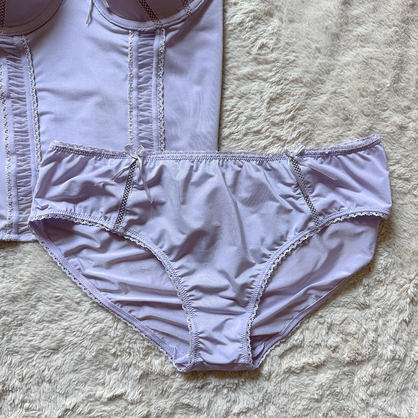 2000's lilac bustier + panty set