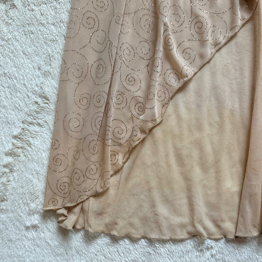 1990's golden champagne gown