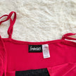 2000's crimson petal slip dress