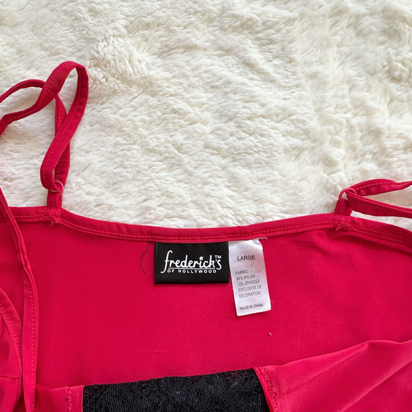 2000's crimson petal slip dress