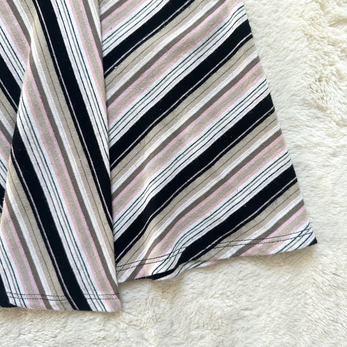 2000's striped mini skirt