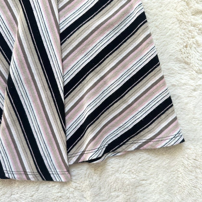 2000's striped mini skirt