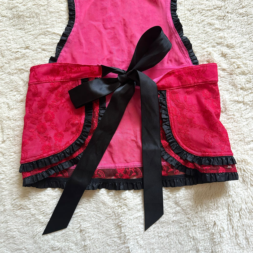 2010 cherry parlour apron slip dress