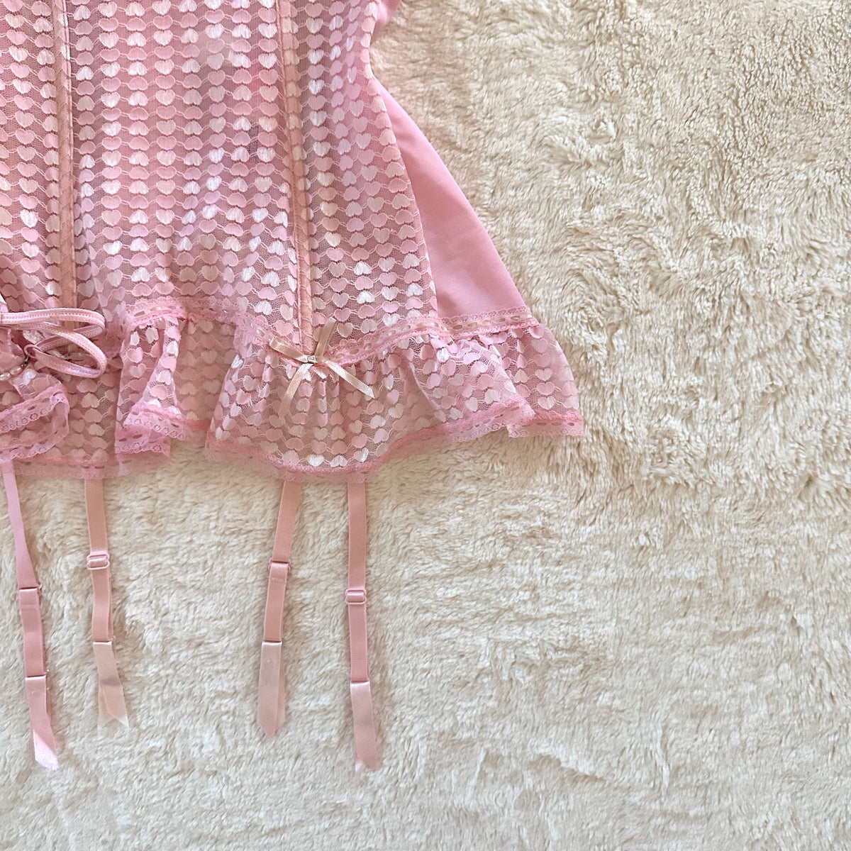 2000's candy hearts bustier set