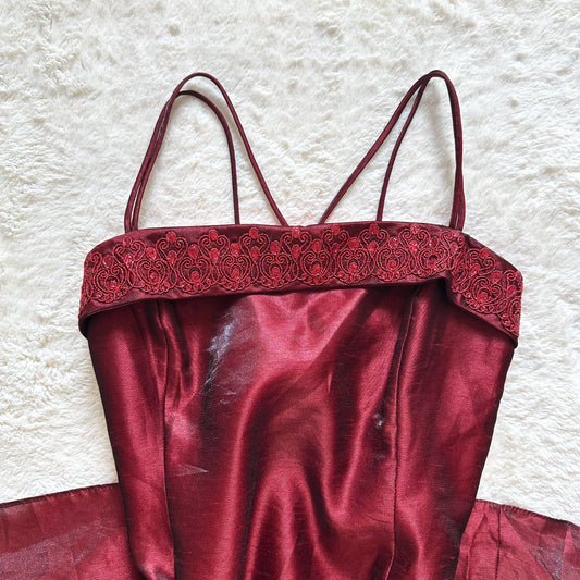 1990's crimson harvest ballgown