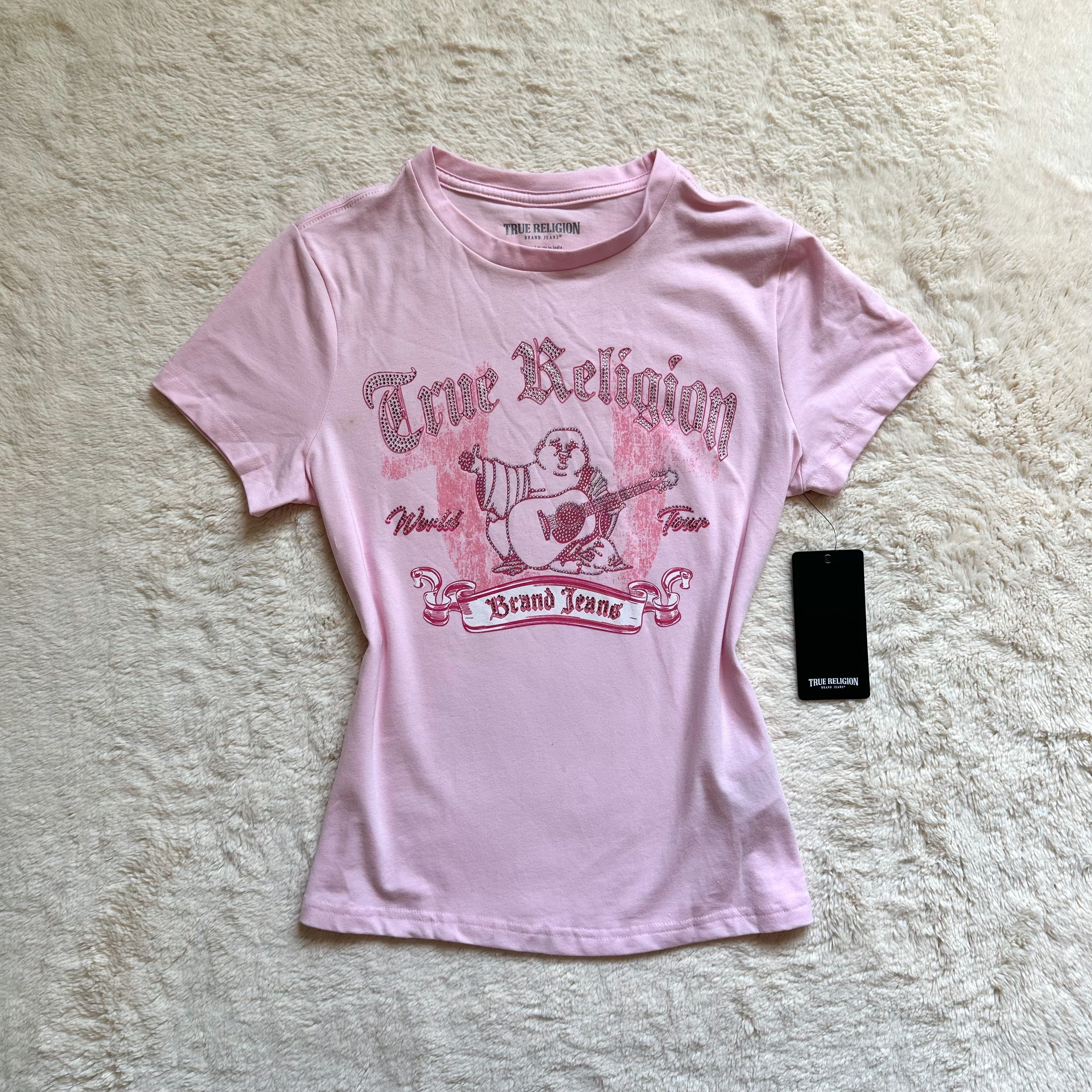 true religion cherry blossom crystal crewneck - rtp: $62