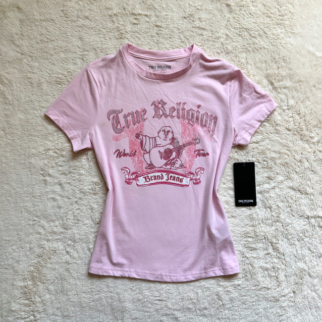 true religion cherry blossom crystal crewneck - rtp: $62