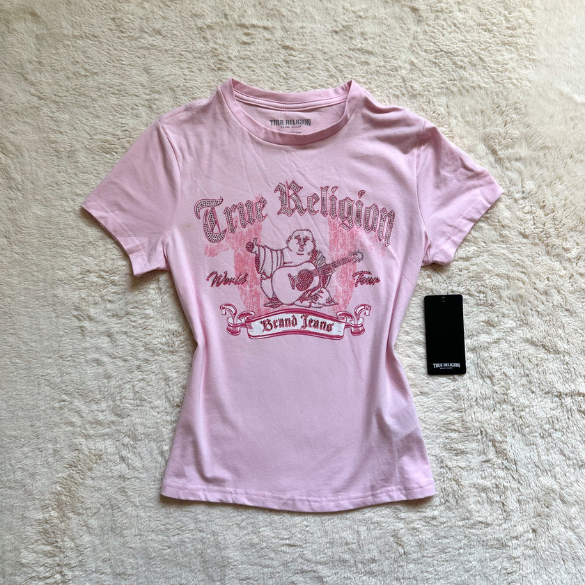 true religion cherry blossom crystal crewneck - rtp: $62