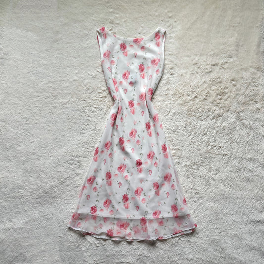 1990's blushing petals dress