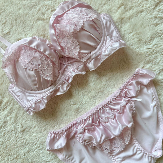 japanese brand sugar ruffle bra + panty