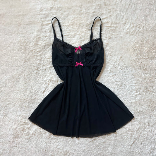 2000's chiffon lace micro mini