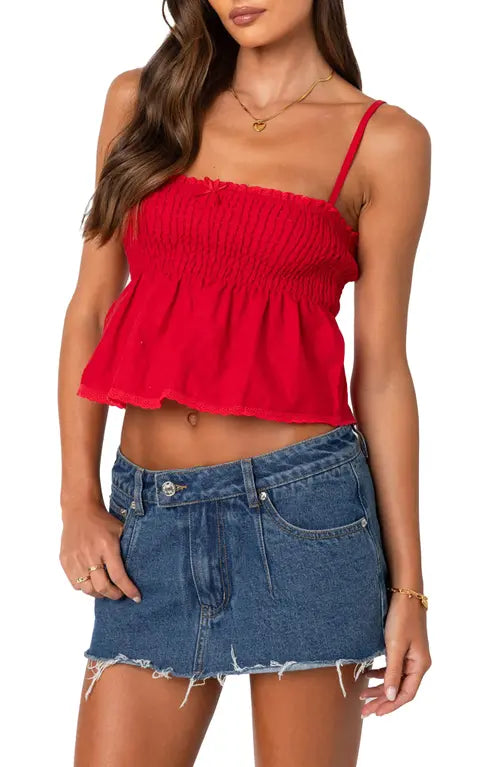 edikted millie scrunch tank top - rtp: $38