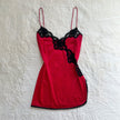 1980's cherry noir slip dress