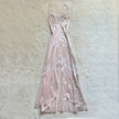 1980's pink chantilly negligee