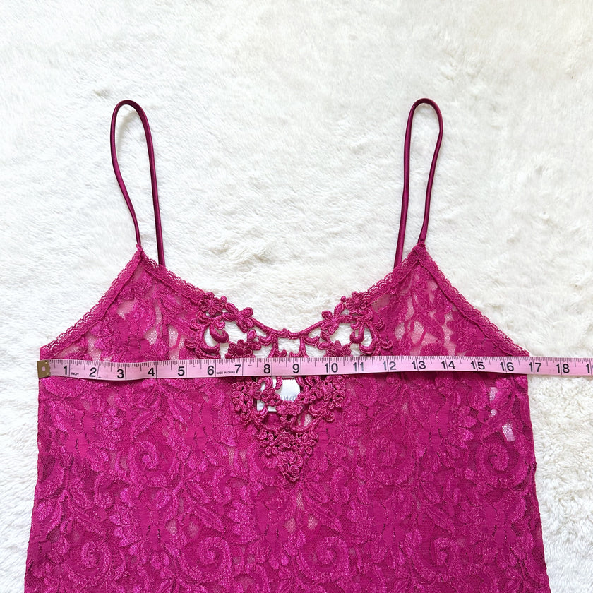 1990's fuchsia dream slip dress