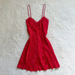 1990's scarlet petal slip dress