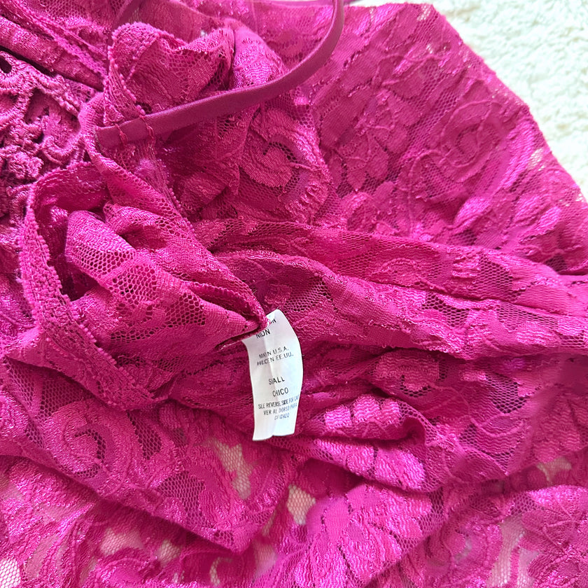 1990's fuchsia dream slip dress
