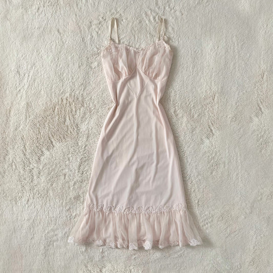 1980's blush reverie slip dress