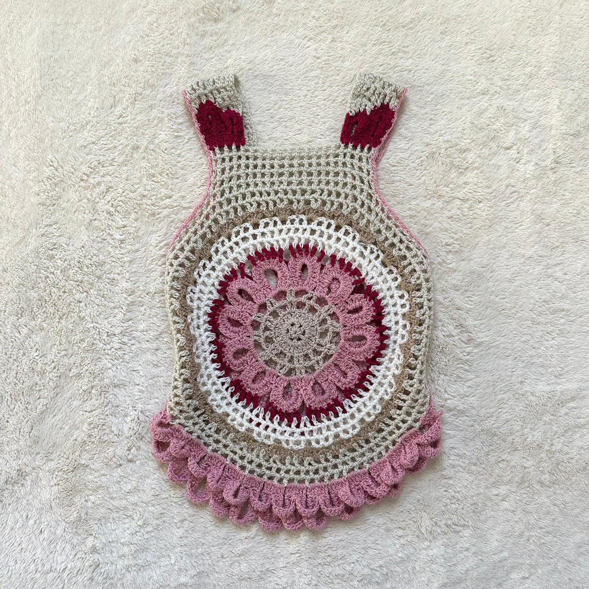 2000's crochet mandala top