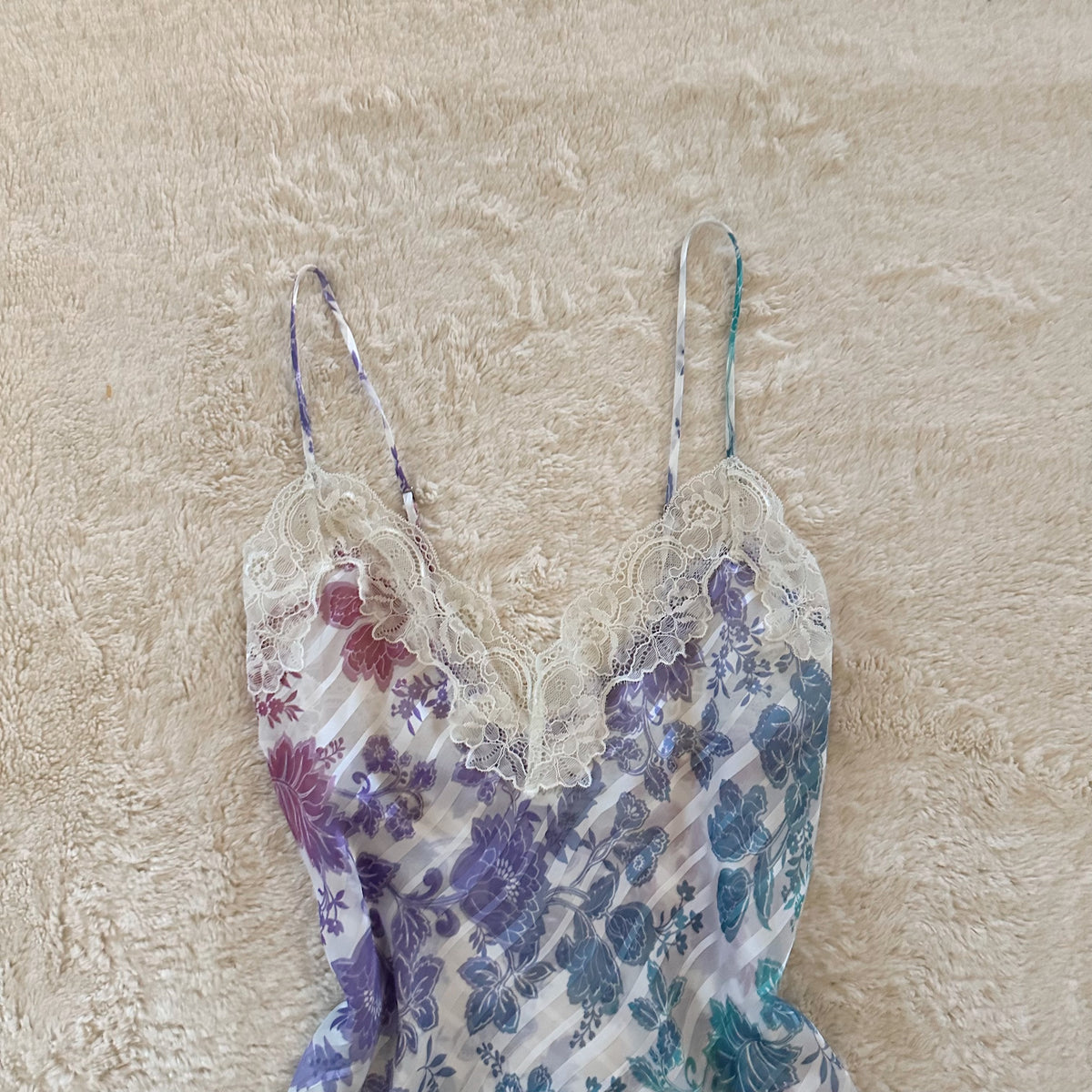 2000's ombre blossom slip dress