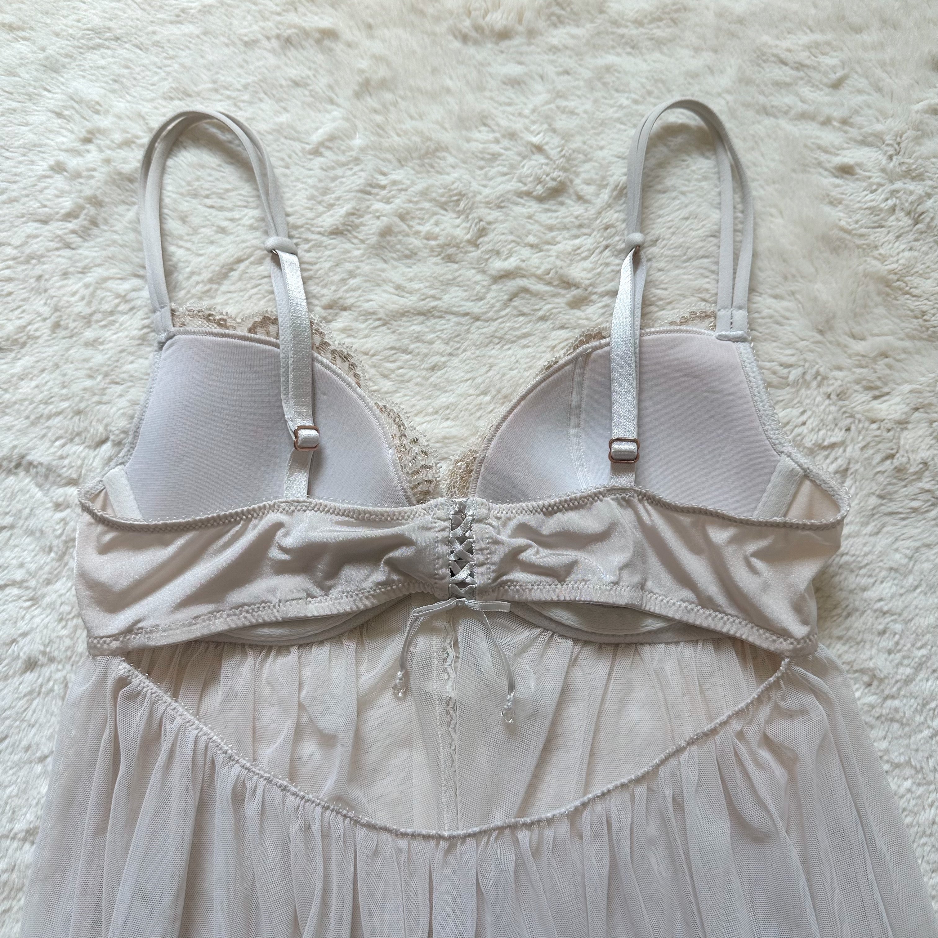 2010 ivory angel babydoll slip dress