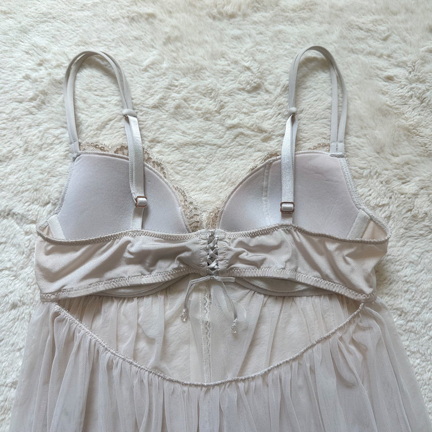 2010 ivory angel babydoll slip dress