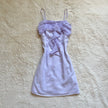 lilac petal mini dress