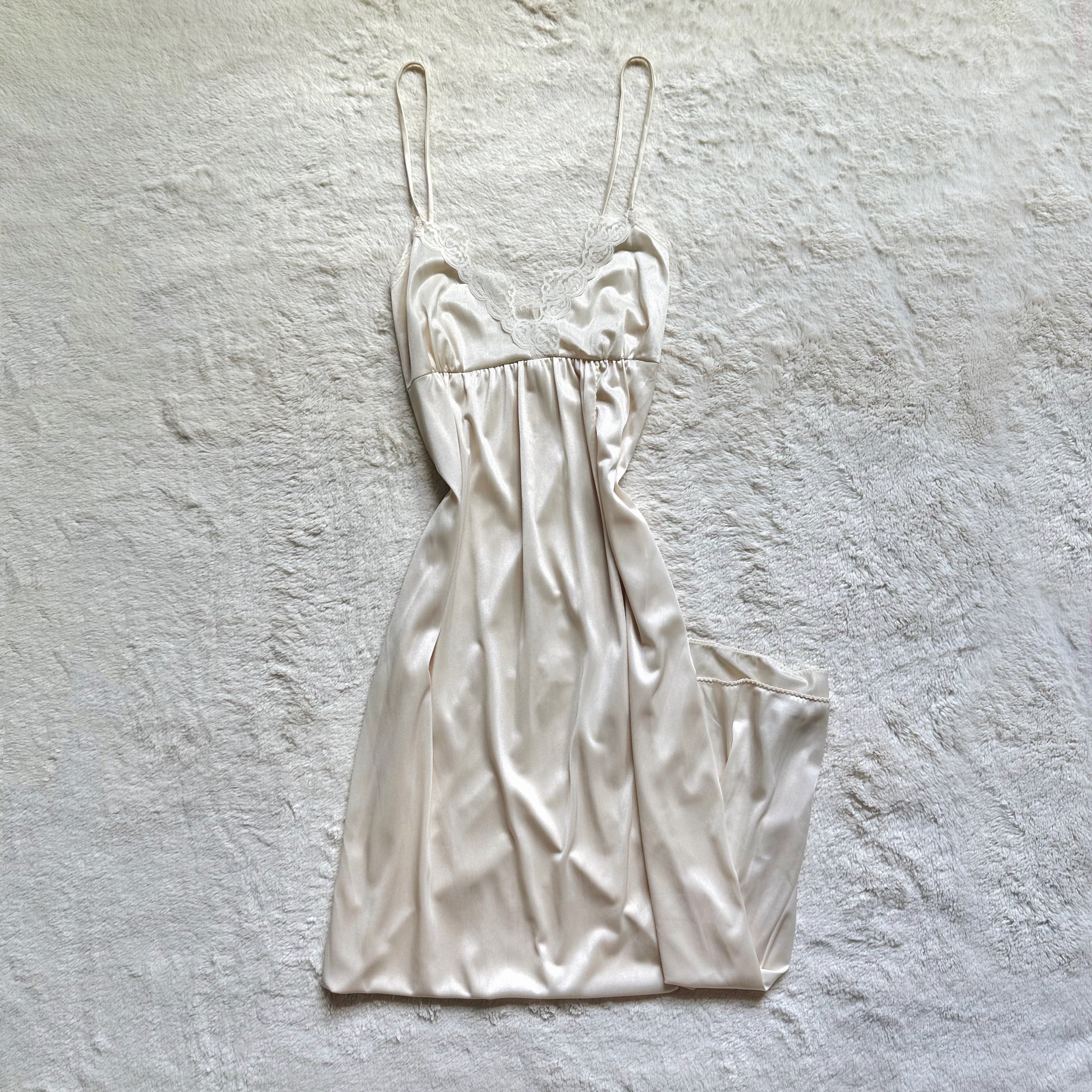 1990's champagne promise slip dress