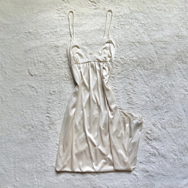 1990's champagne promise slip dress