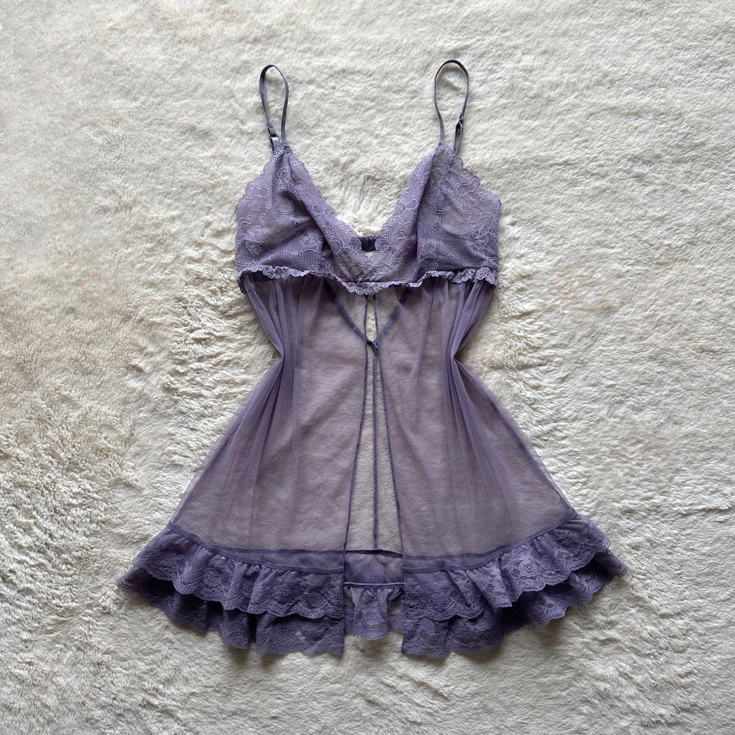 2003 lilac flyaway slip dress