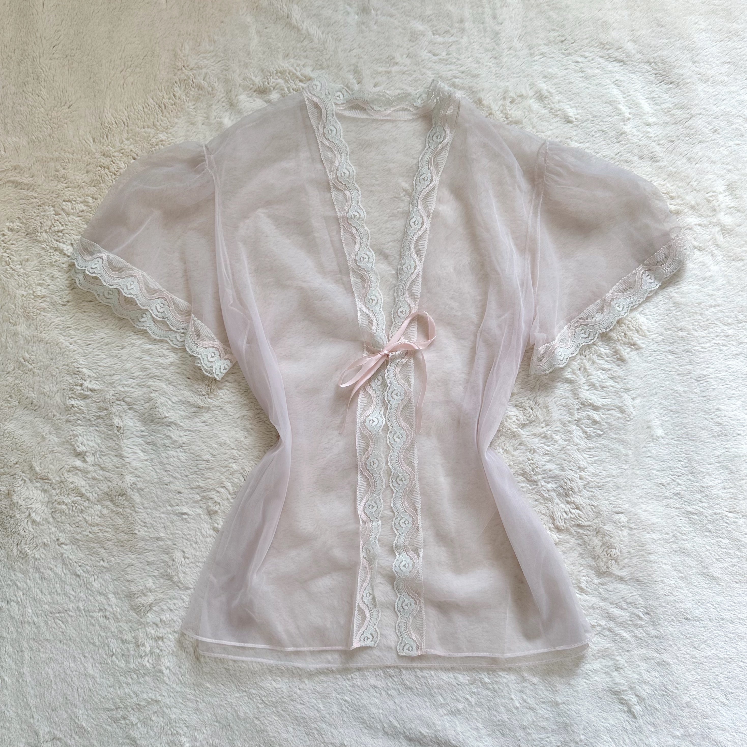 1980's ballet veil peignoir set