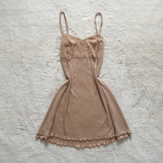 1990's honey latte slip dress