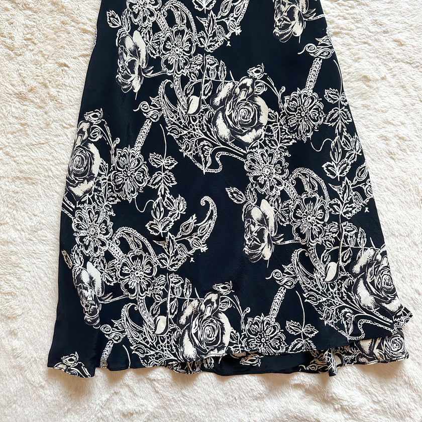 2000's ivory filigree dress