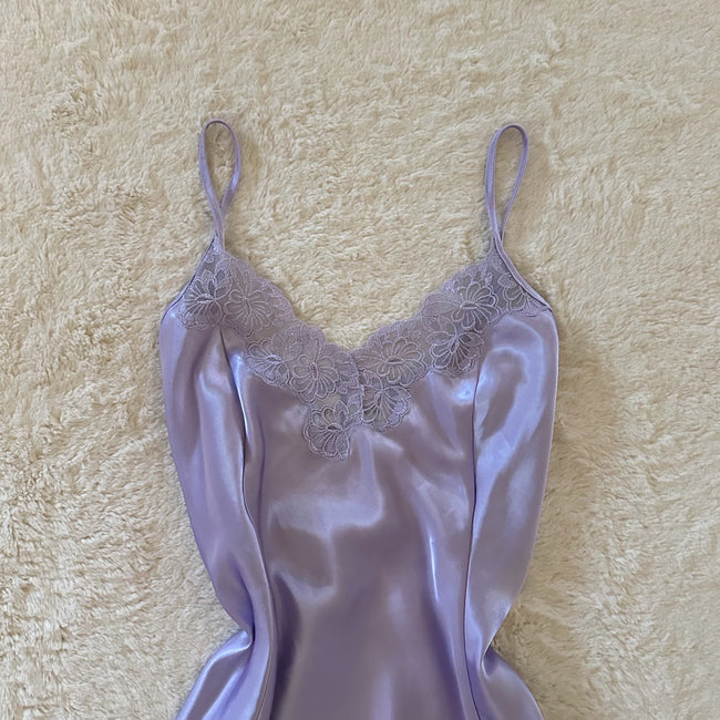 2000's lilac whimsy slip dress