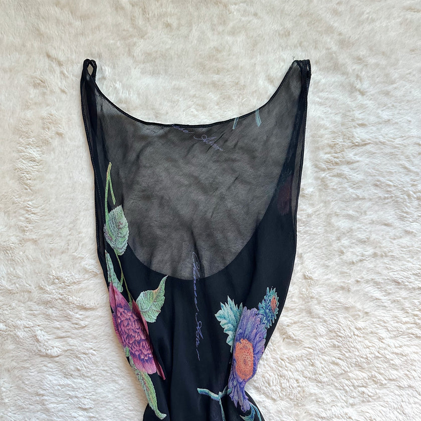2000's moonflower mesh slip dress