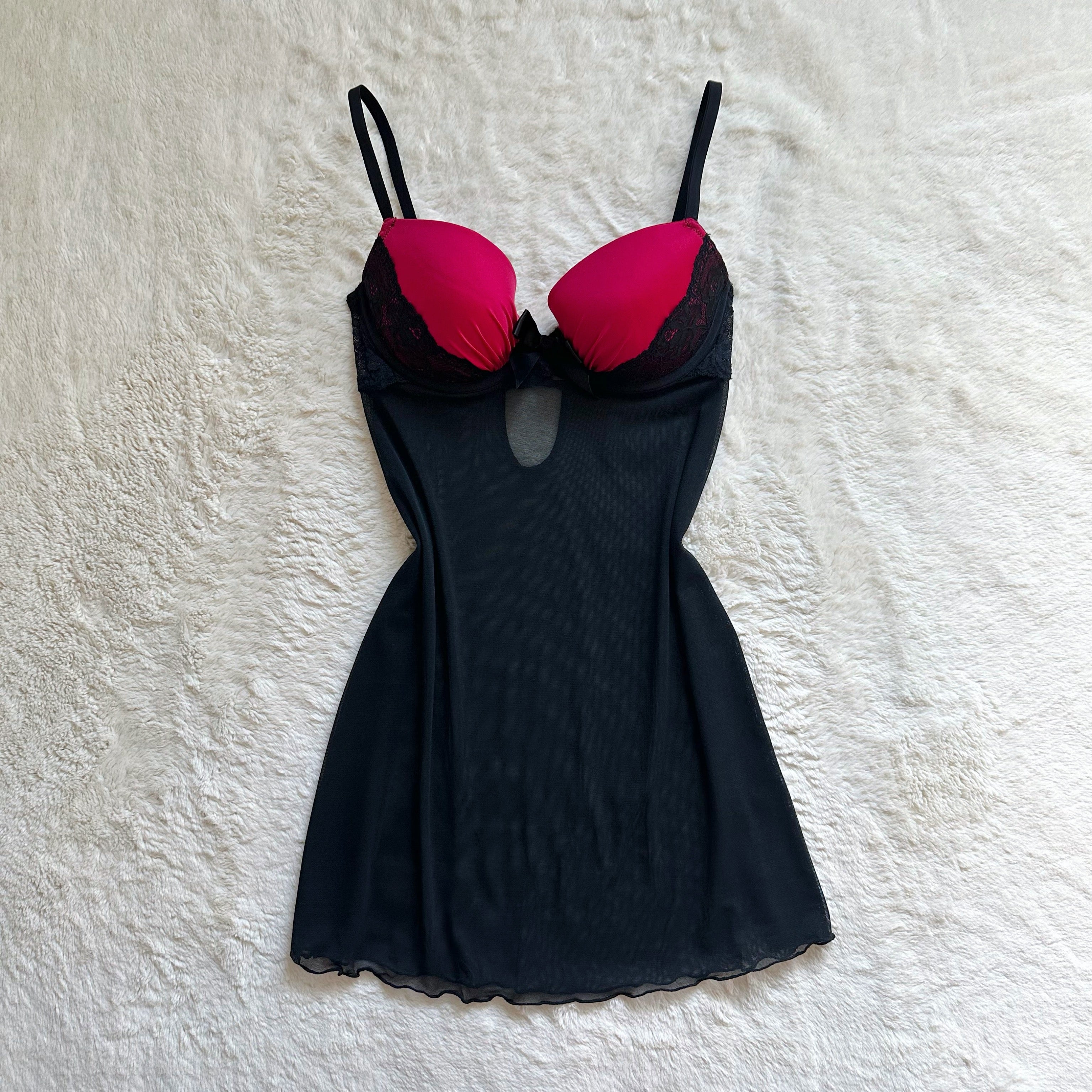 2000's cherry eclipse slip dress