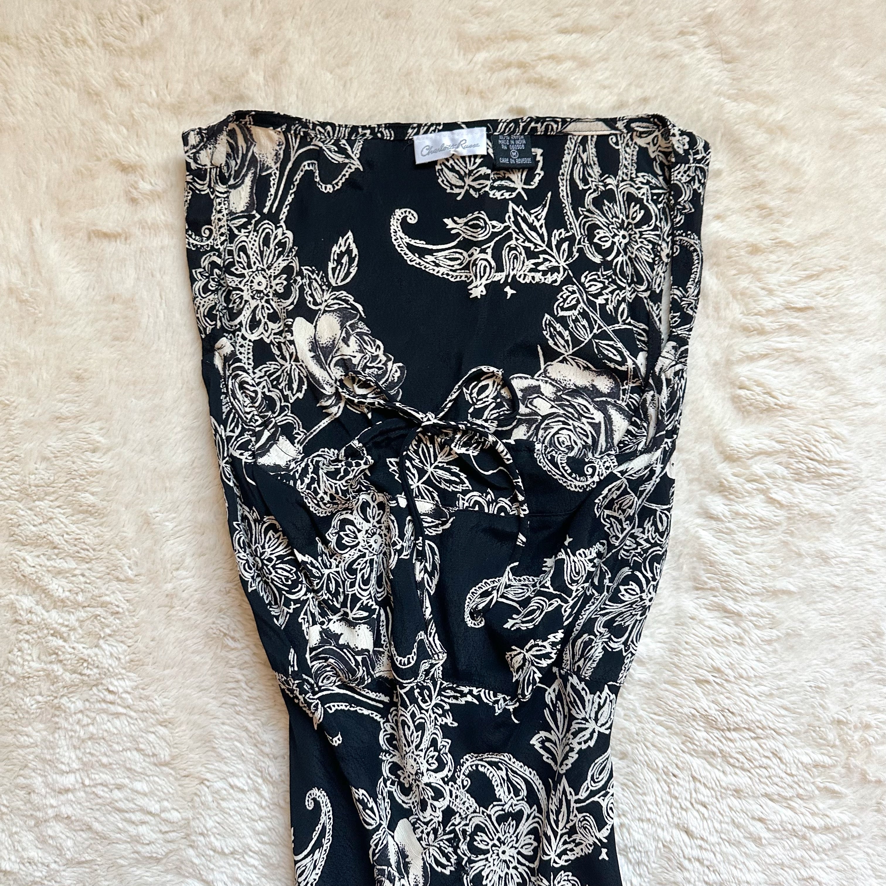 2000's ivory filigree dress