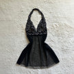 2017 ink spell halter slip dress