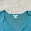 2000's aqua wrap top