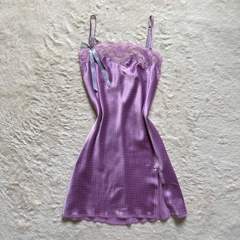2006 lilac pansy slip dress