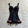 2012 midnight rosette slip dress