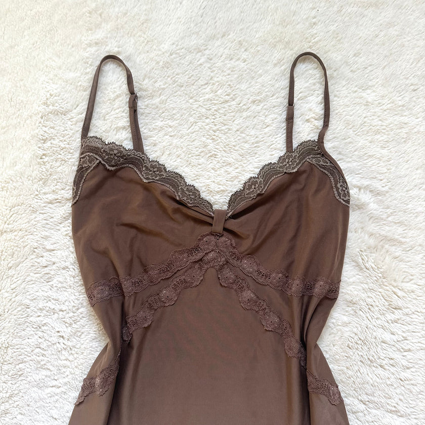 2000's cocoa lace camisole