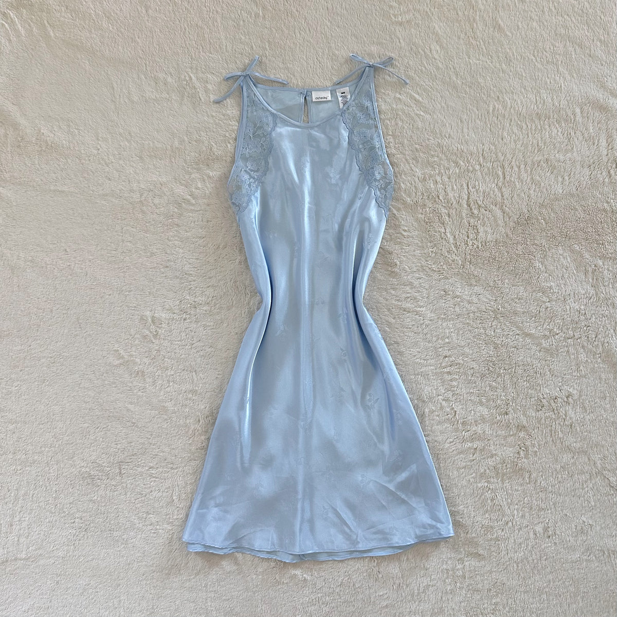 2000's blue blossom slip dress