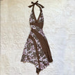 2000's cocoa blossom halter dress