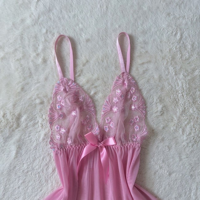 2000's pink daydream slip dress
