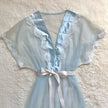 1980's sky ribbon peignoir
